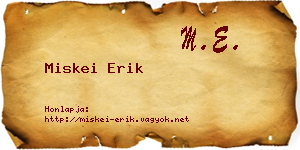 Miskei Erik névjegykártya