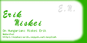 erik miskei business card